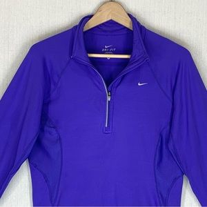 Nike~Women’s‎ Long Sleeve Half Zip Dri-Fit Pullover~Style 352148-541~Sz M
